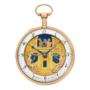 Swiss rose gold repeating watch with Jaquemarts Circa 1820