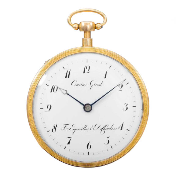 Swiss gold open faced quarter reapeating watch Circa 1820