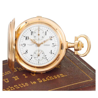 German gold minute repeating lever chronograph Circa 1902