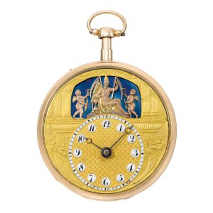 Swiss gold repeating automaton with Jaquemarts Circa 1820