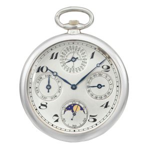 French platinum complicated lever dress watch Circa 1925