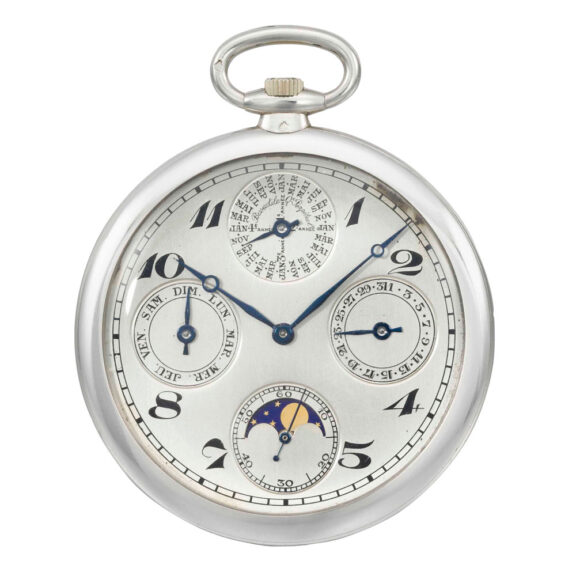 French platinum complicated lever dress watch Circa 1925