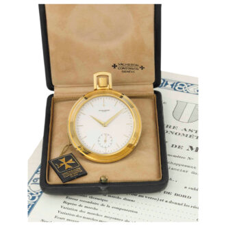 Important Swiss gold lever chronometer Circa 1946 and 1990