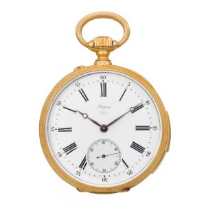 Attractive Swiss rose gold quarter repeating lever Circa 1894