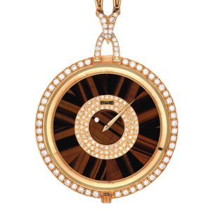 Swiss gold and diamond set lever mystery watch Circa 1970