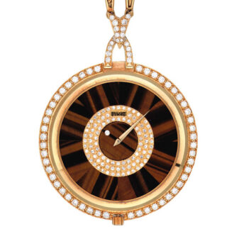Swiss gold and diamond set lever mystery watch Circa 1970