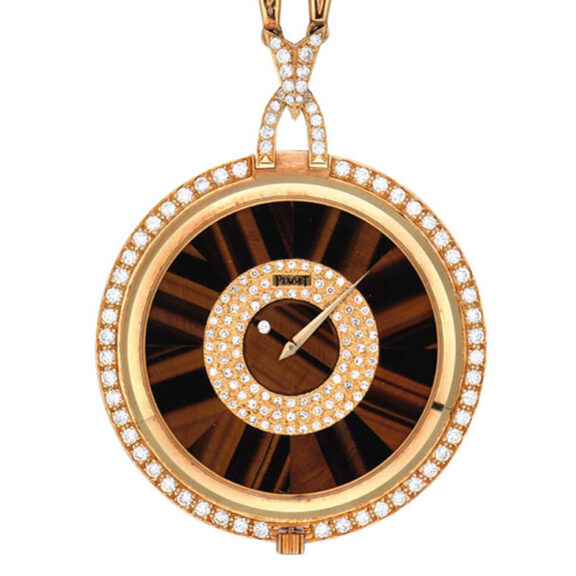 Swiss gold and diamond set lever mystery watch Circa 1970