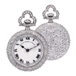 Swiss platinum, diamond set lever pendant watch Circa 1920