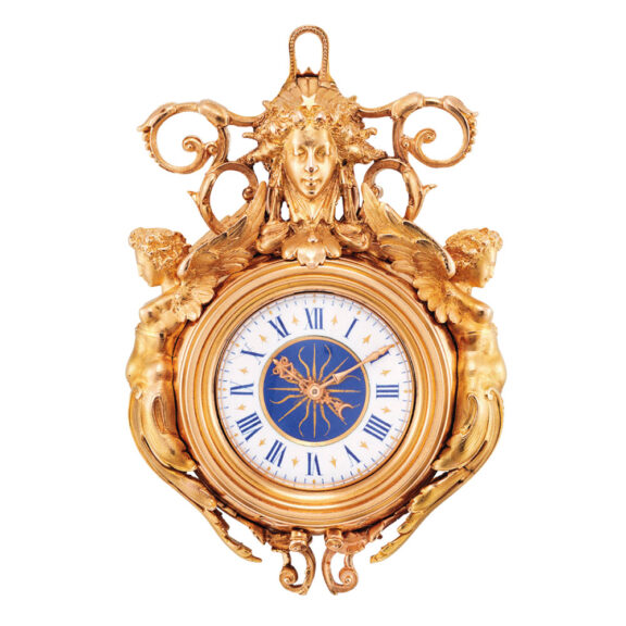 Unusual pendant watch in the form of a cartel clock Circa 1873