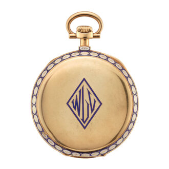 Swiss gold and enamel keyless lever dress watch Circa 1908