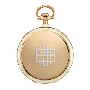 Swiss gold and enamel open faced dress watch Circa 1910