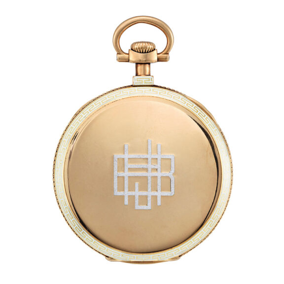 Swiss gold and enamel open faced dress watch Circa 1910
