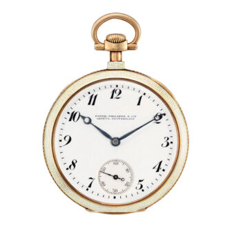 Swiss gold and enamel open faced dress watch Circa 1910