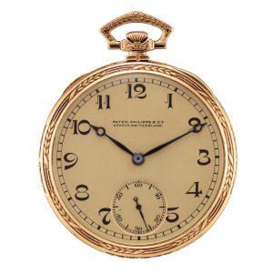 Fine Swiss 18k gold open faced lever dress watch Circa 1922