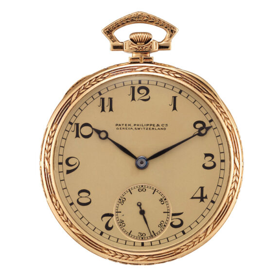 Fine Swiss 18k gold open faced lever dress watch Circa 1922