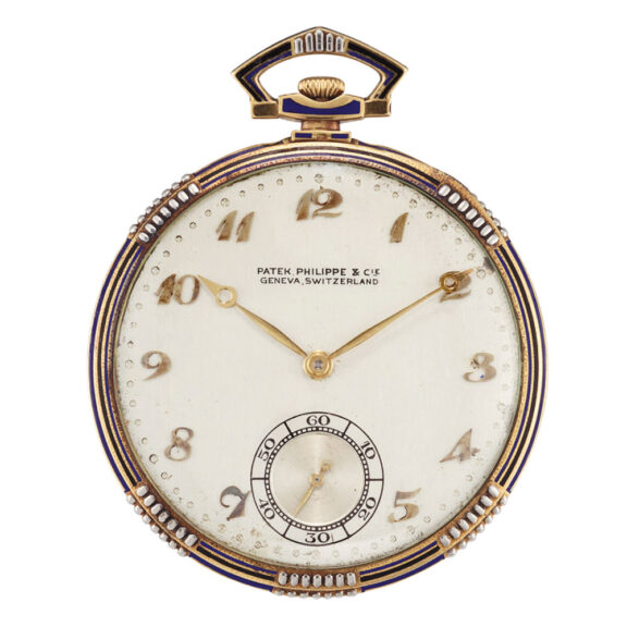 Swiss gold and enamel keyless lever dress watch Circa 1925