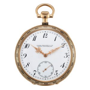 Swiss gold and enamel keyless lever dress watch Circa 1912