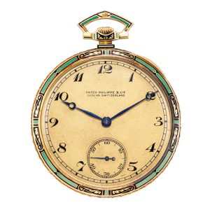 Swiss gold and enamel keyless lever dress watch Circa 1921Swiss gold and enamel keyless lever dress watch Circa 1921