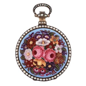 Swiss gilt duplex watch with flying fourth seconds Circa 1820