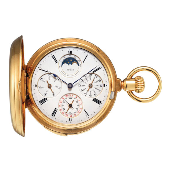 Swiss hunting cased repeating complicated watch Circa 1872