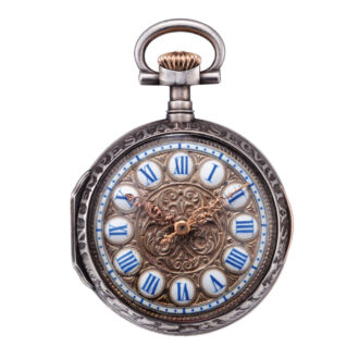 Rare Swiss silver open faced keyless lever watch Circa 1886 Rare Swiss silver open faced keyless lever watch Circa 1886