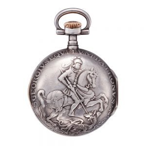 Rare Swiss silver open faced keyless lever watch Circa 1886