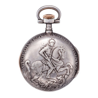 Rare Swiss silver open faced keyless lever watch Circa 1886