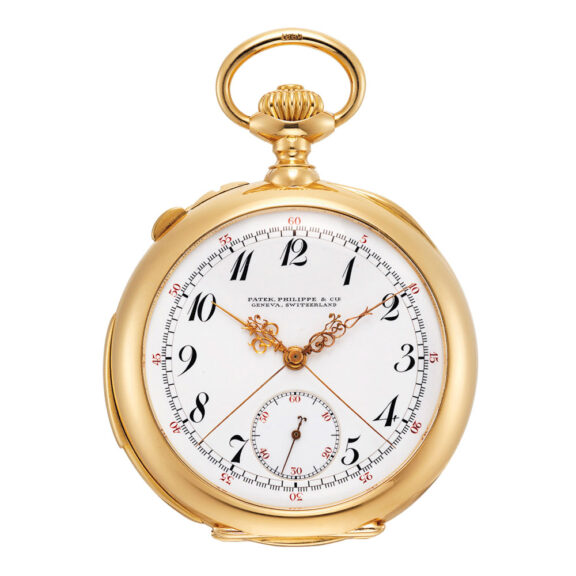 Swiss gold repeating split seconds chronograph Circa 1907