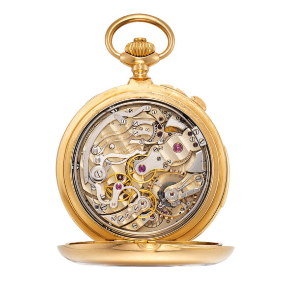 Swiss gold repeating split seconds chronograph Circa 1907 Swiss gold repeating split seconds chronograph Circa 1907