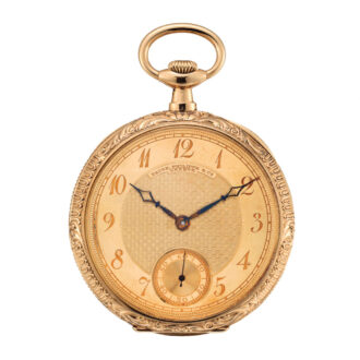 Fine Swiss 18 carat gold open faced lever watch Circa 1906