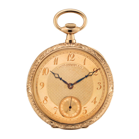 Fine Swiss 18 carat gold open faced lever watch Circa 1906