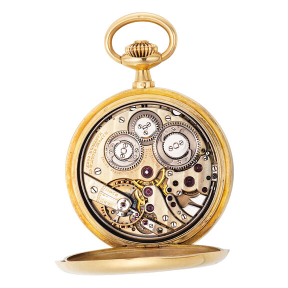 Swiss gold two train trip minute repeating lever Circa 1899 Swiss gold two train trip minute repeating lever Circa 1899
