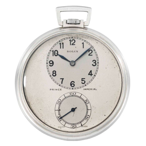 Swiss stainless steel open faced lever dress watch Circa 1930