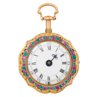 English gold and gem set quarter repeating verge Circa 1760