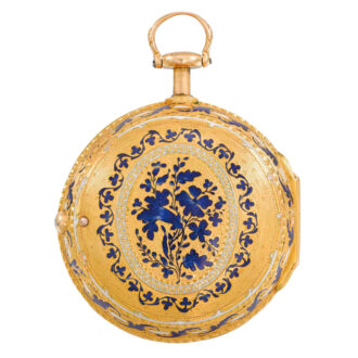 English gold and enamel quarter repeating cylinder Circa 1741