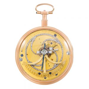 French gold Pouzait type slow beat lever watch Circa 1800