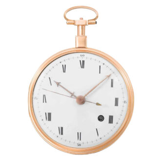 French gold Pouzait type slow beat lever watch Circa 1800