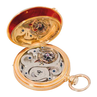 Swiss 18k gold pocket chronometer with tourbillon Circa 1870 Swiss 18k gold pocket chronometer with tourbillon Circa 1870