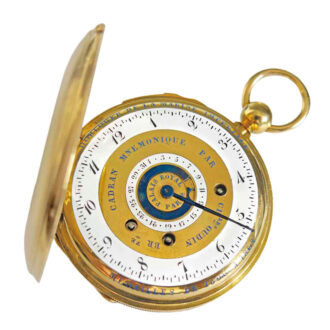 French gold two train quarter repeating lever watch Circa 1850