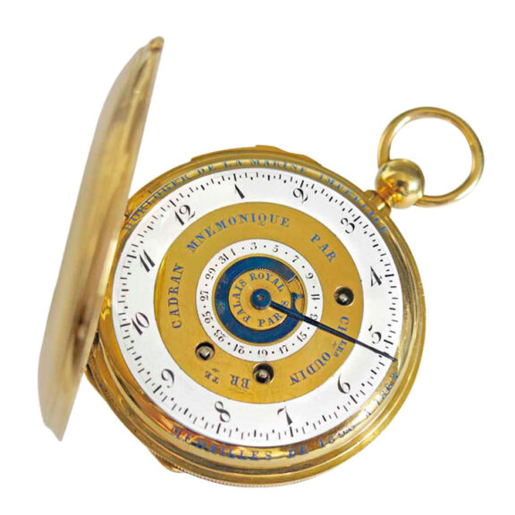 French gold two train quarter repeating lever watch Circa 1850