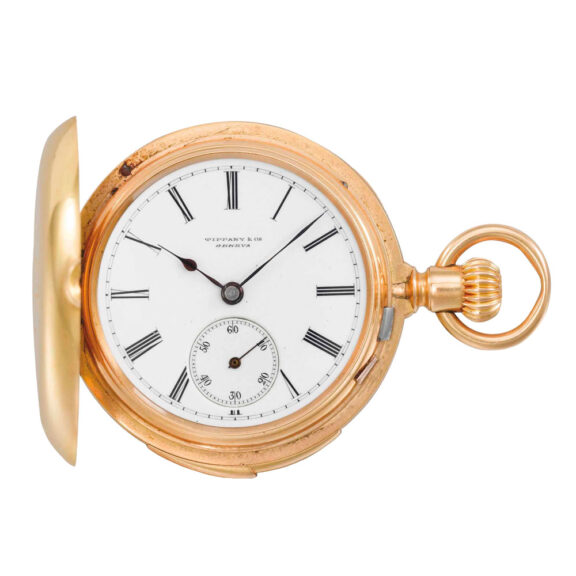 Swiss gold hunting cased minute repeating lever Circa 1880 Swiss gold hunting cased minute repeating lever Circa 1880