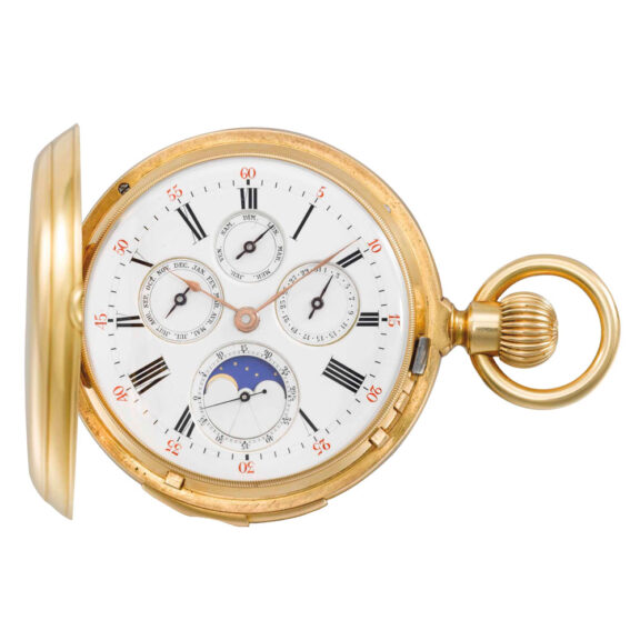 Swiss 18k gold minute repeating complicated lever Circa 1910