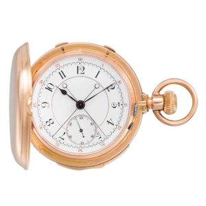 Swiss gold repeating split seconds chronograph Circa 1910