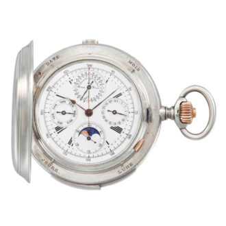 Impressive Swiss silver complicated lever watch Circa 1898