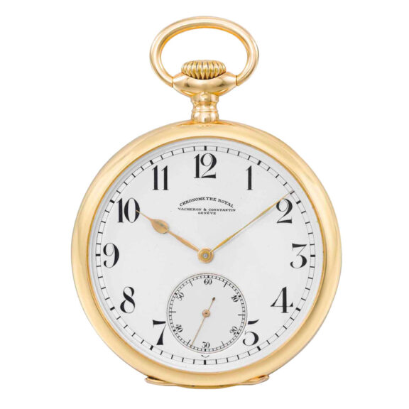 Large Swiss 18k gold open faced keyless lever watch Circa 1911 Large Swiss 18k gold open faced keyless lever watch Circa 1911