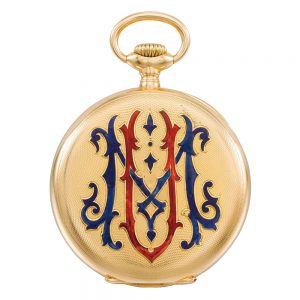 Large Swiss 18k gold open faced keyless lever watch Circa 1911