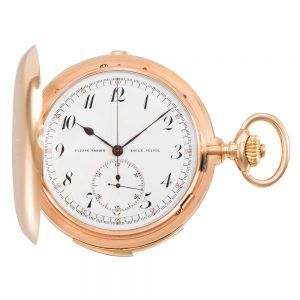 Large Swiss minute repeating lever chronograph Circa 1908