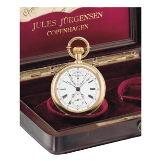 Danish open faced split seconds lever chronograph Circa 1903