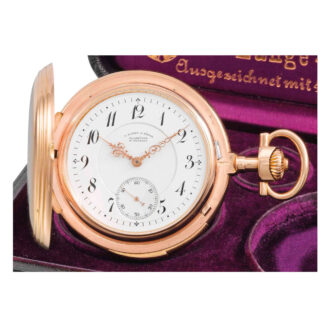German rose gold minute repeating keyless lever Circa 1896