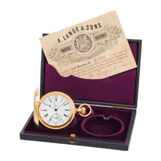 German gold dead beat centre seconds lever watch Circa 1888